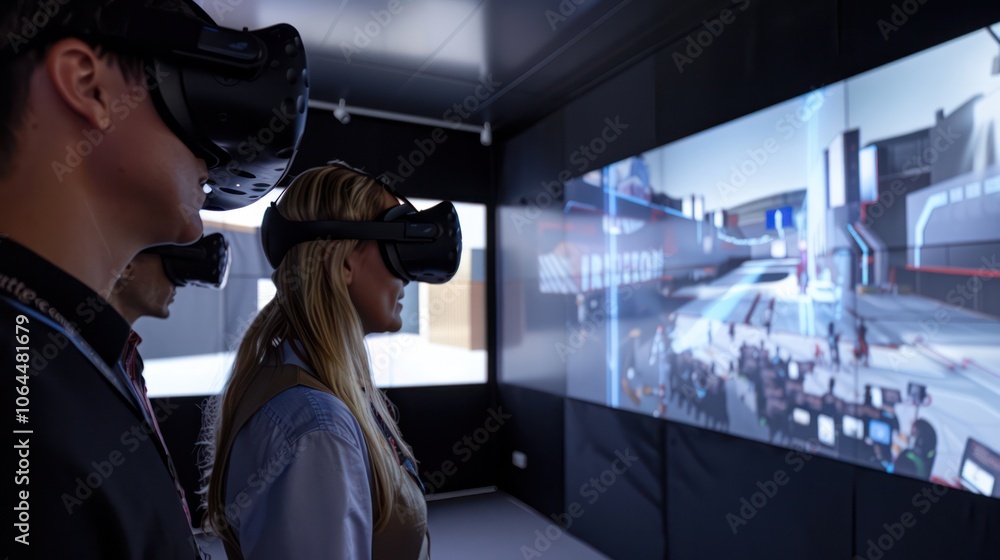 Business teams using VR environments for brainstorming, product design, and remote collaboration. Business teams using VR environments for brainstorming, product design, and remote collaboration.