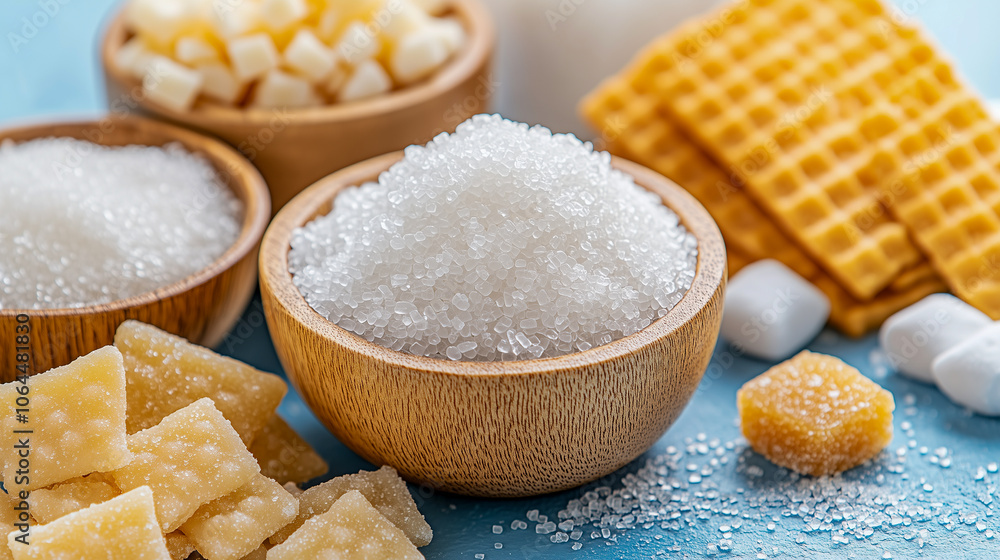Selection of food high in sugar Selection of food high in sugar