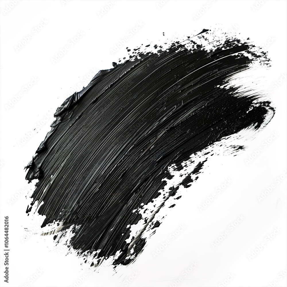 Dynamic black brush stroke on white background Dynamic black brush stroke on white background