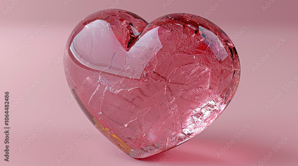 Dreamy 3D rendering of a heart-shaped device Dreamy 3D rendering of a heart-shaped device