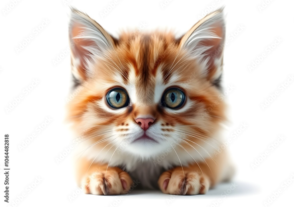 Cute orange cat and grey cat, very cute animal in the world. Cute orange cat and grey cat, very cute animal in the world.