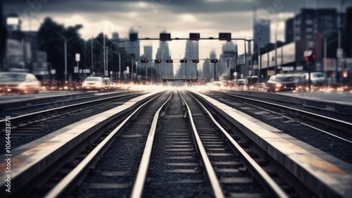 railway in the night