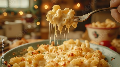 Creamy Mac and Cheese with Gooey Cheese Pull