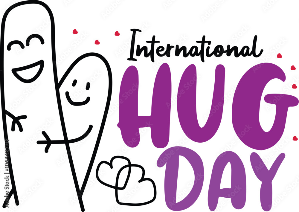 International Hug Day Lettering International Hug Day Lettering