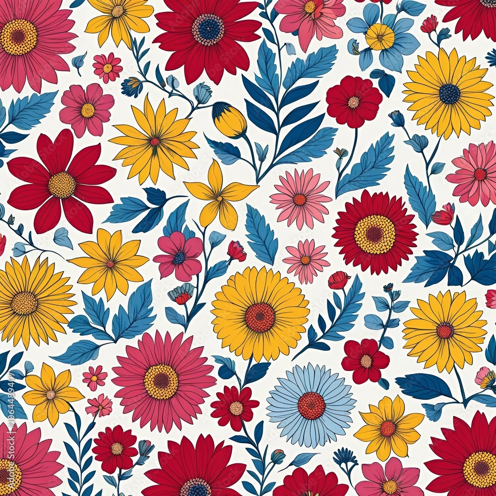 seamless pattern with flowers seamless pattern with flowers