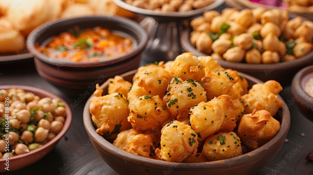 Ganthiya are deep fried Indian snacks made from chickpea flour. Ganthiya are deep fried Indian snacks made from chickpea flour.