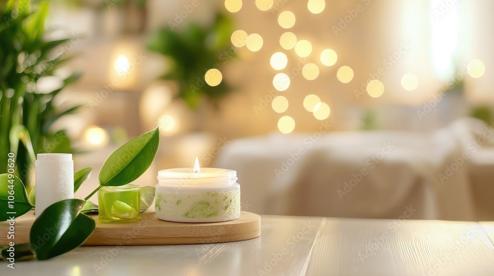 Create a soothing acne facial mask in a relaxing spa environment Create a soothing acne facial mask in a relaxing spa environment