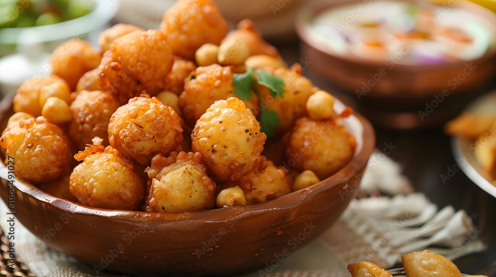 Ganthiya are deep fried Indian snacks made from chickpea flour. Ganthiya are deep fried Indian snacks made from chickpea flour.