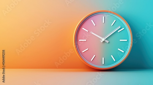 Wallpaper Mural A colorful clock with the hands at the numbers 3 and 9 Torontodigital.ca