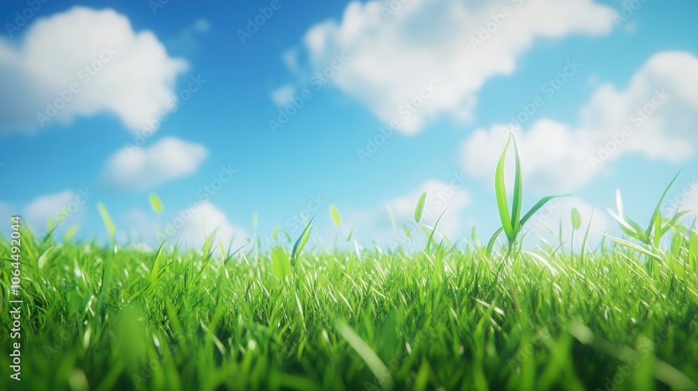 peaceful blue sky and green grass great as backround peaceful blue sky and green grass great as backround