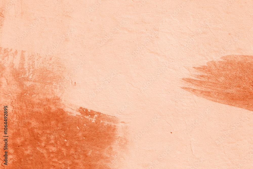 Fototapeta premium Grunge lush lava concrete background. Textured plaster wall. Creative backdrop for your design. Color of the year 2025 concept. Top view, layout for design. Surface with peeling shabby pattern.