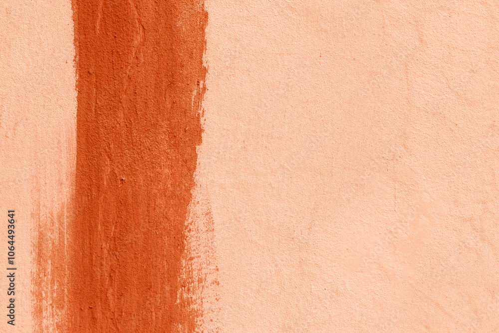 Fototapeta premium Grunge lush lava concrete background. Textured plaster wall. Creative backdrop for your design. Color of the year 2025 concept. Top view, layout for design. Surface with peeling shabby pattern.