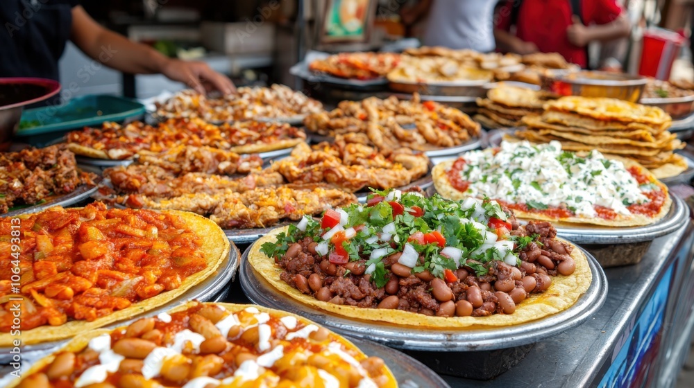 Explore delicious sopes with diverse toppings at local food stalls Explore delicious sopes with diverse toppings at local food stalls