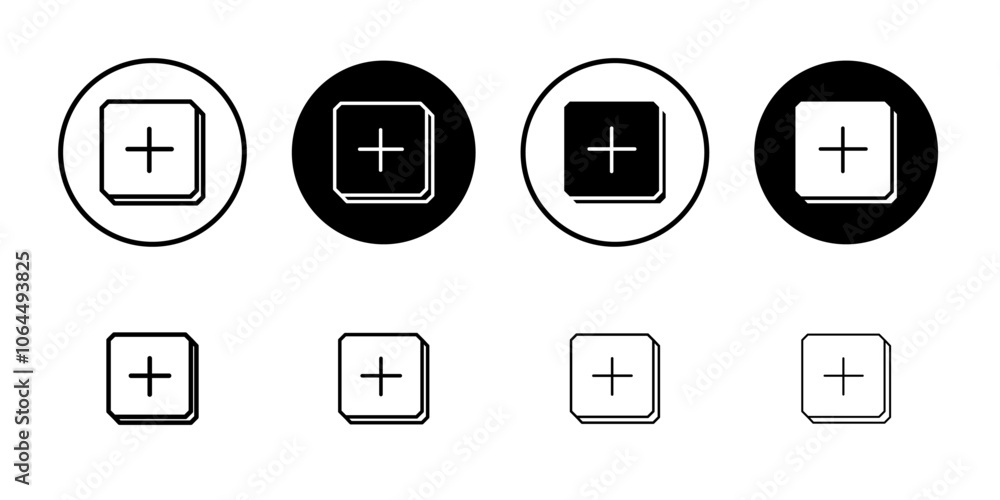 Add apps icon flat line symbol set. Add apps icon flat line symbol set.