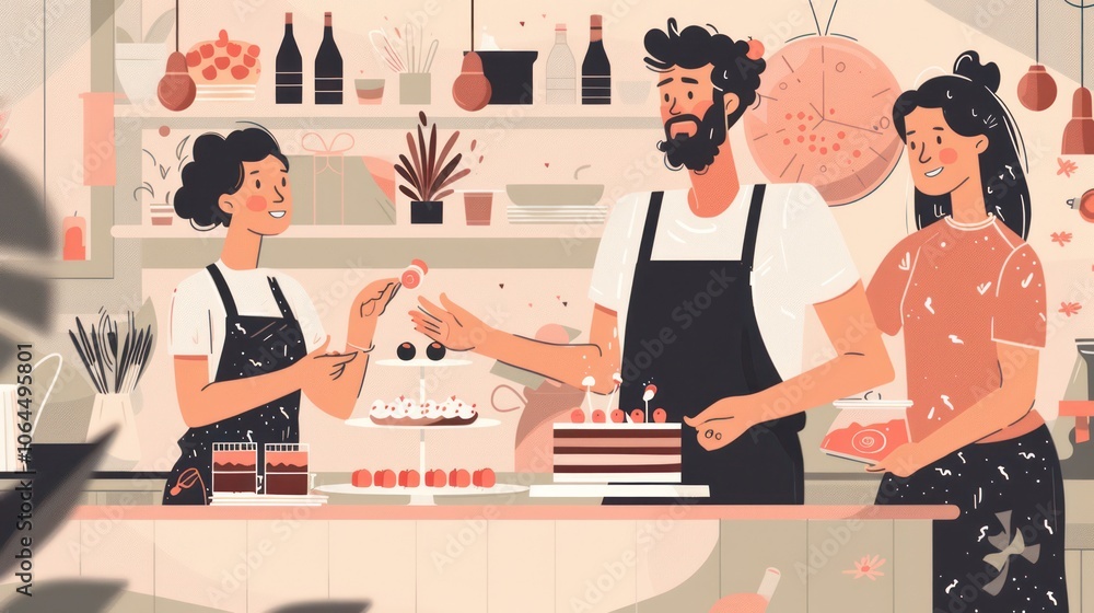 Non-traditional holiday celebrations that blend cultural and personal elements. Illustrations Non-traditional holiday celebrations that blend cultural and personal elements. Illustrations