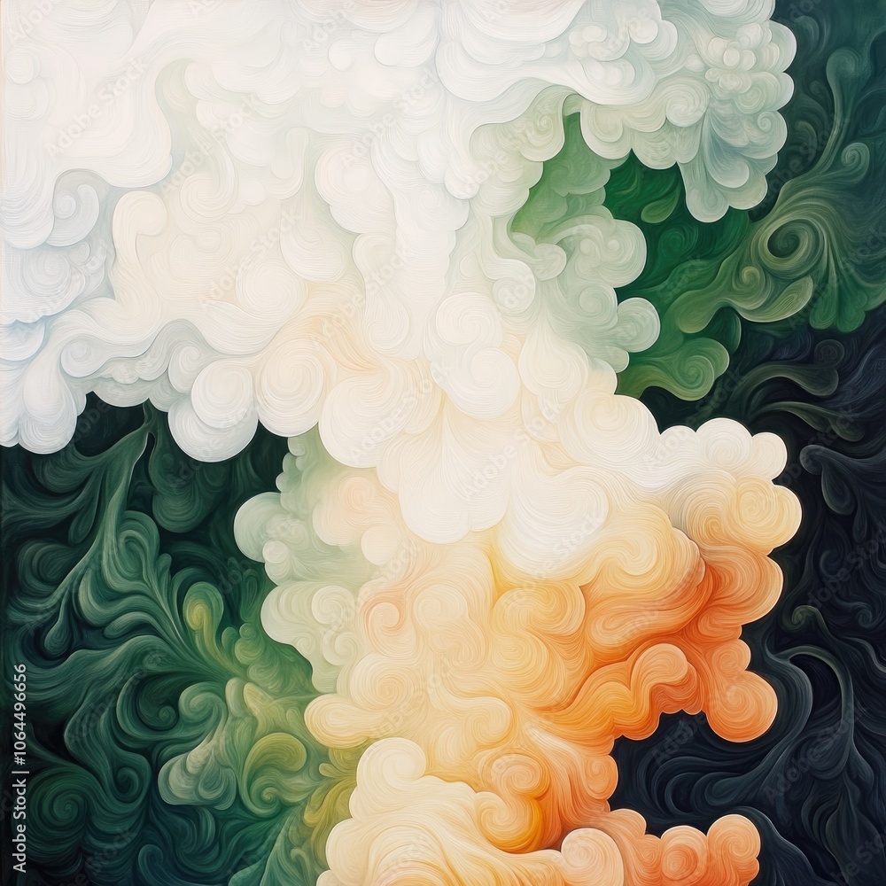 Abstract Swirls of Color in Soft Tones Abstract Swirls of Color in Soft Tones