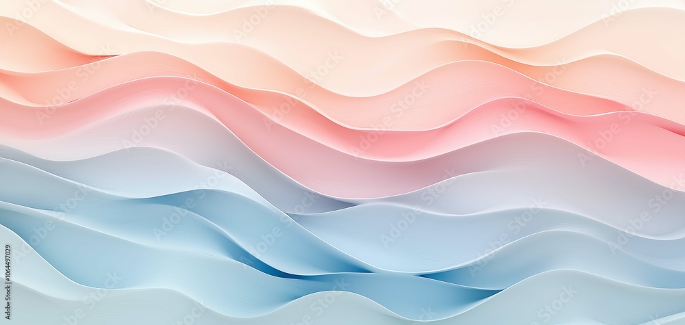 Soft Pastel Waves in Gentle Flowing Patterns Soft Pastel Waves in Gentle Flowing Patterns