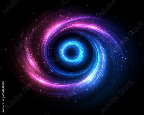 Vibrant Spiraling Light with Dynamic Hues