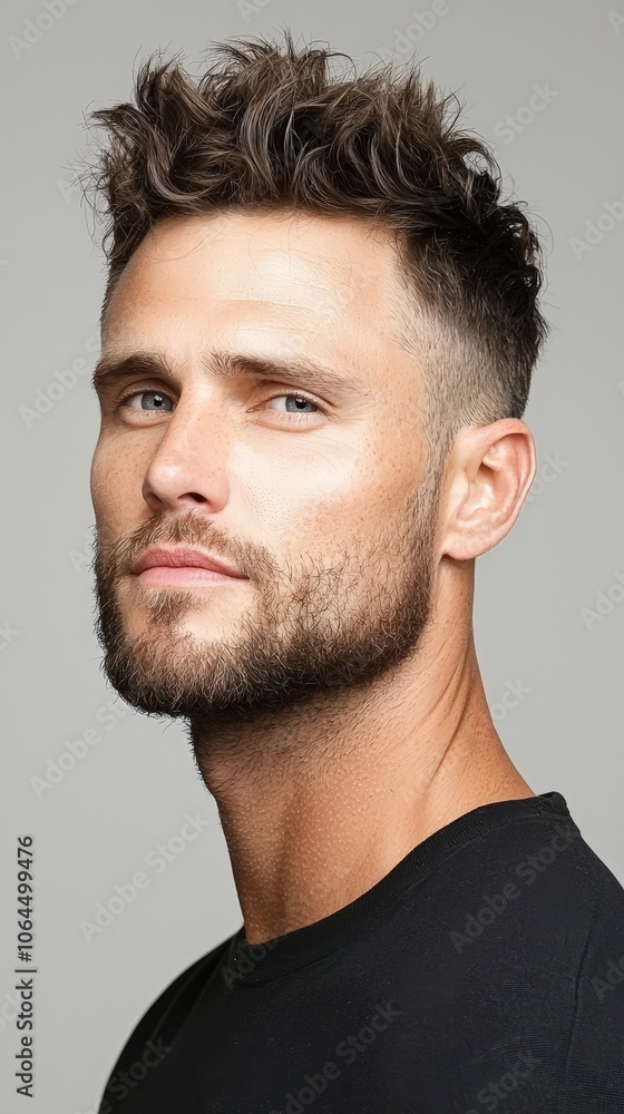 A man with a shaved head and a beard A man with a shaved head and a beard