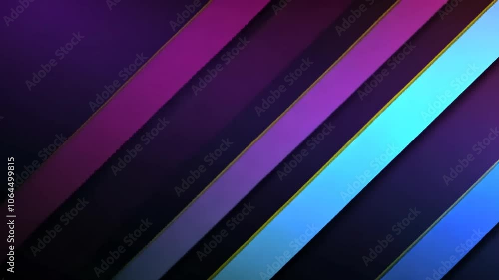 Abstract diagonal stripes background in purple, pink, and gold. Animation looping video background. Generated with AI Abstract diagonal stripes background in purple, pink, and gold. Animation looping video background. Generated with AI