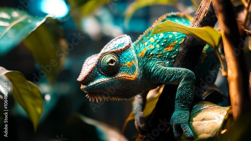 Chameleon Changing Color,