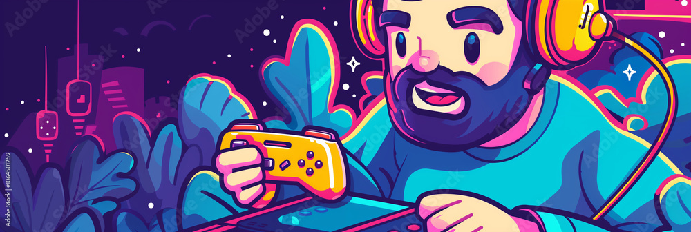 Obraz premium Gammer Retroboy