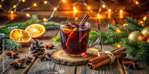 Cozy Mulled Wine with Spices and Citrus for Holiday Celebrations