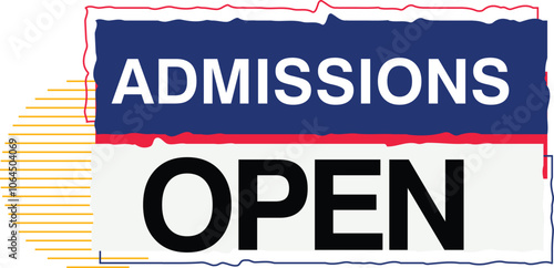 Admission open tag abstract for social media template with mega school college education offer banner tag deal discpunt 