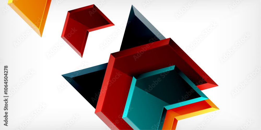 Vector 3d arrow techno design template Vector 3d arrow techno design template