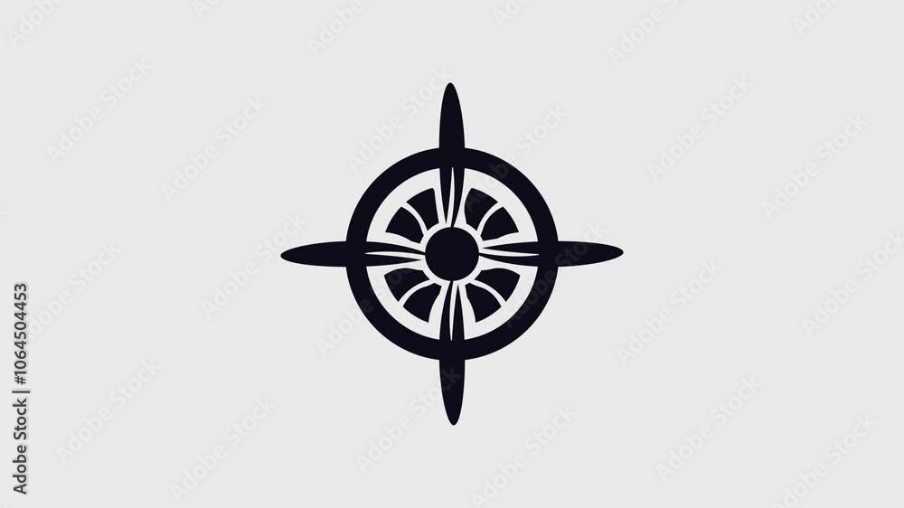 Ceiling fan icon animation, white background, Propeller Symbol, Ceiling fan icon animation, white background, Propeller Symbol,