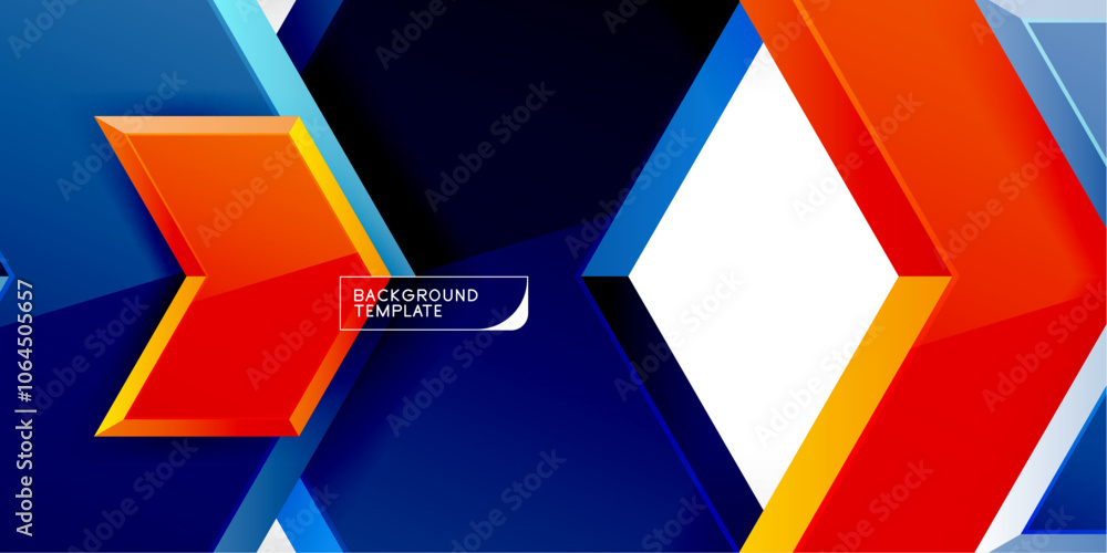 Vector 3d arrow techno design template Vector 3d arrow techno design template