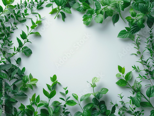 leaves in white background