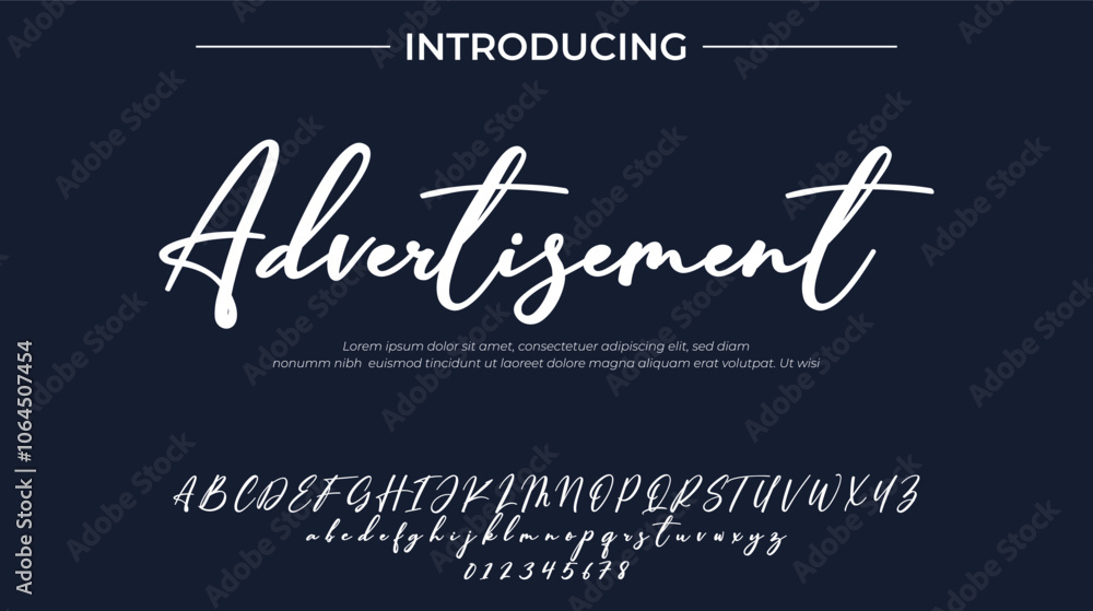 Fototapeta premium Advertisement Font Stylish brush painted an uppercase vector letters, alphabet, typeface