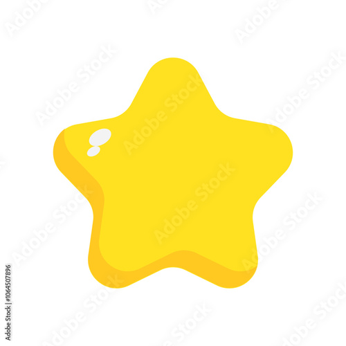 Golden Star Vector Illustrations, Star Icon