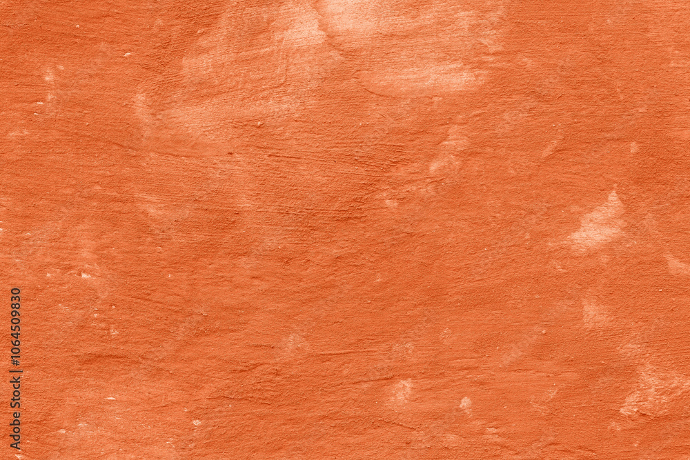 Fototapeta premium Grunge lush lava concrete background. Textured plaster wall. Creative backdrop for your design. Color of the year 2025 concept. Top view, layout for design. Surface with peeling shabby pattern.