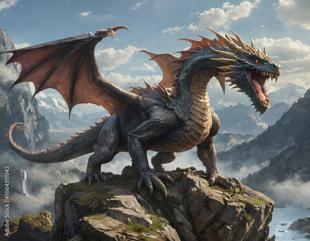 Fototapeta premium dragon in the sky