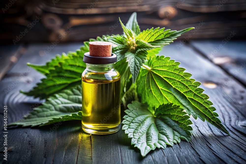 Nettle Leaf Oil, Healthy Hair & Skin, Detox Diet, Minimalist Photography Nettle Leaf Oil, Healthy Hair & Skin, Detox Diet, Minimalist Photography