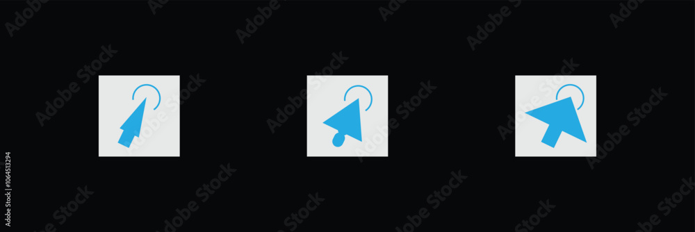 Pointer arrow vector icon set. Computer mouse cursor symbol. Vector illustration. Pointer arrow vector icon set. Computer mouse cursor symbol. Vector illustration.