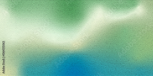 Gradient background with emerald green and pale blush tones. Grunge Grainy mix Color gradient ombre. Glowing Blue foil glitter metallic wall texture. bright illustration with gradient background. 