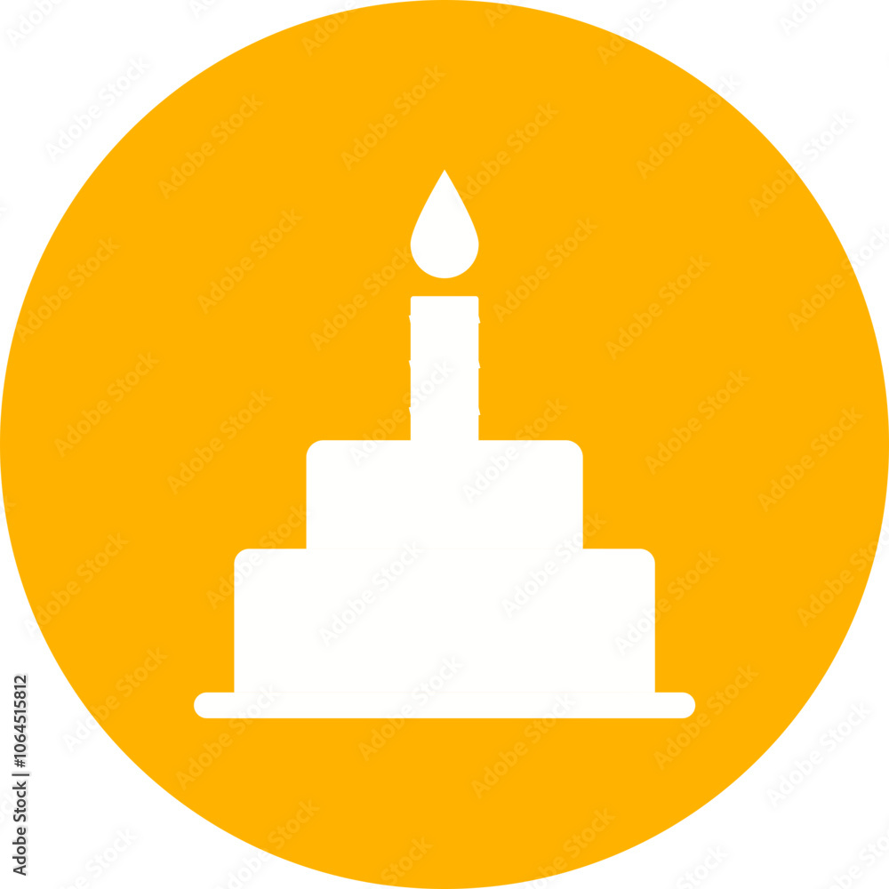Happy birthday single vector icon Happy birthday single vector icon