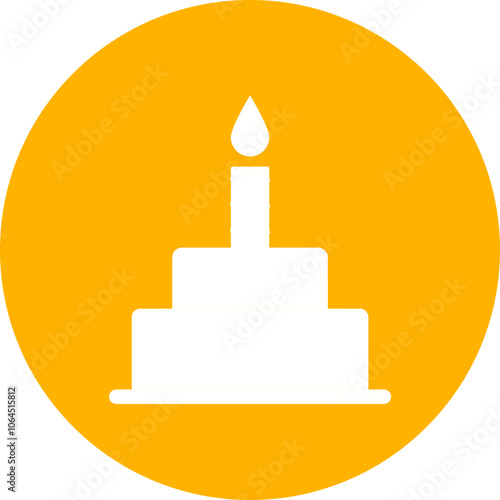 Happy birthday single vector icon