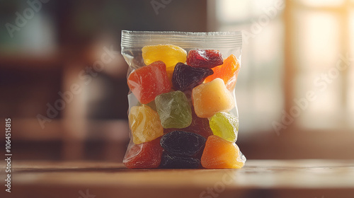 Dried fruit snack in a small bag, naturally sweet