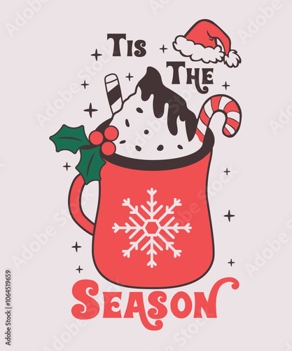 Tis The Season Christmas T-Shirt, Christmas Tree Shirt, Retro Christmas Shirt