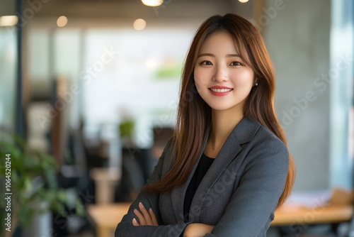 Smiling elegant confident young professional Korean business woman Free Download Smiling elegant confident young professional Korean business woman - GFXLoad