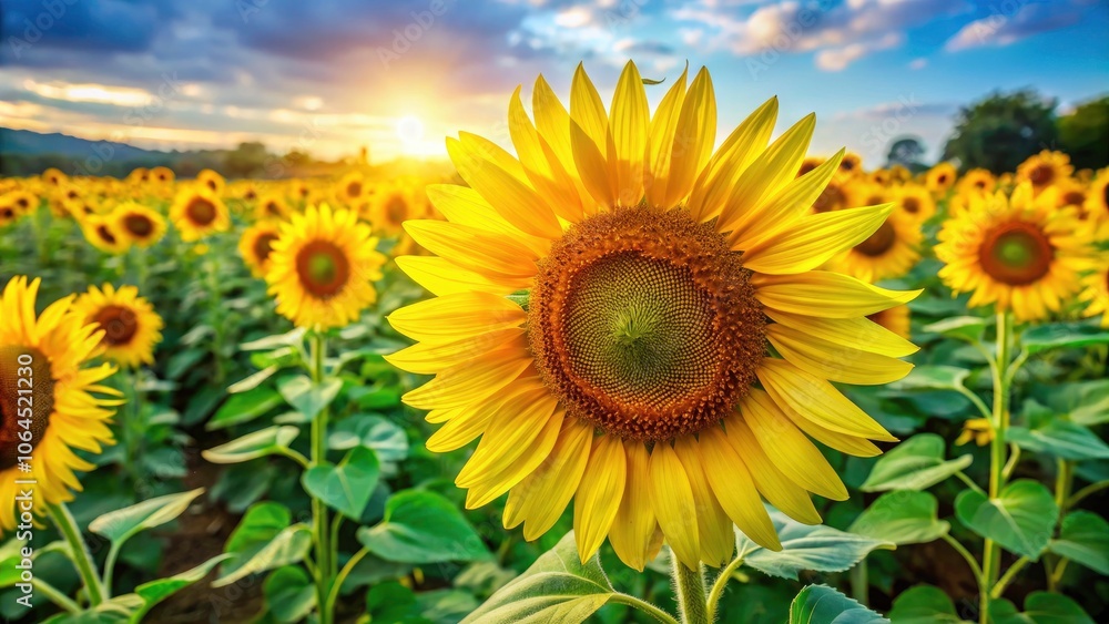 Dancing in a Sunflower Field - A Celebration of Joy with Macro Photography of Sunflowers, Nature Beauty, Bright Colors, and Vibrant Atmosphere Dancing in a Sunflower Field - A Celebration of Joy with Macro Photography of Sunflowers, Nature Beauty, Bright Colors, and Vibrant Atmosphere