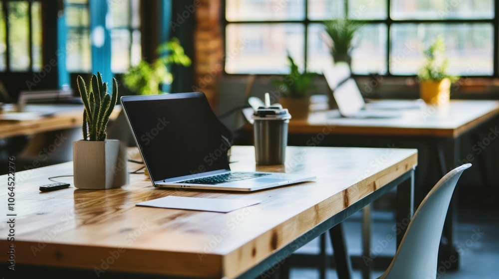A modern conference table set up for a strategic meeting A modern conference table set up for a strategic meeting