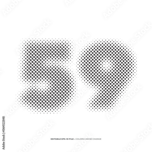 Number or Digit 59, filled with digit effect editable vector.