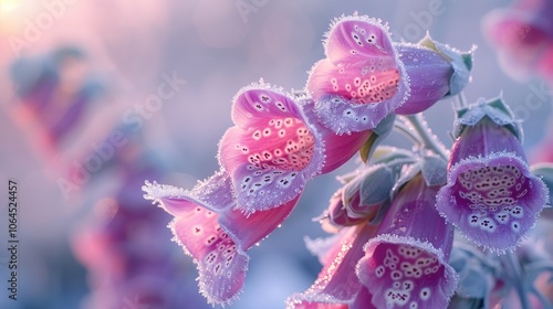 Wallpaper Mural Pink Flowers in Frosty Morning Torontodigital.ca