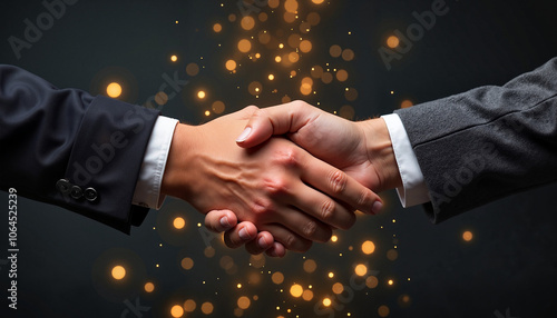 Professional handshake symbolizing unity and peace