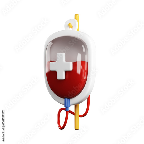 Blood Bag 3D Illustration photo